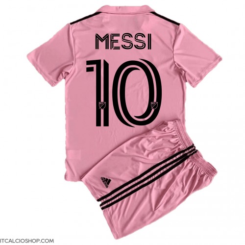 Inter Miami Lionel Messi #10 Prima Maglia Bambino 2023-24 Manica Corta (+ Pantaloni corti)